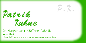 patrik kuhne business card